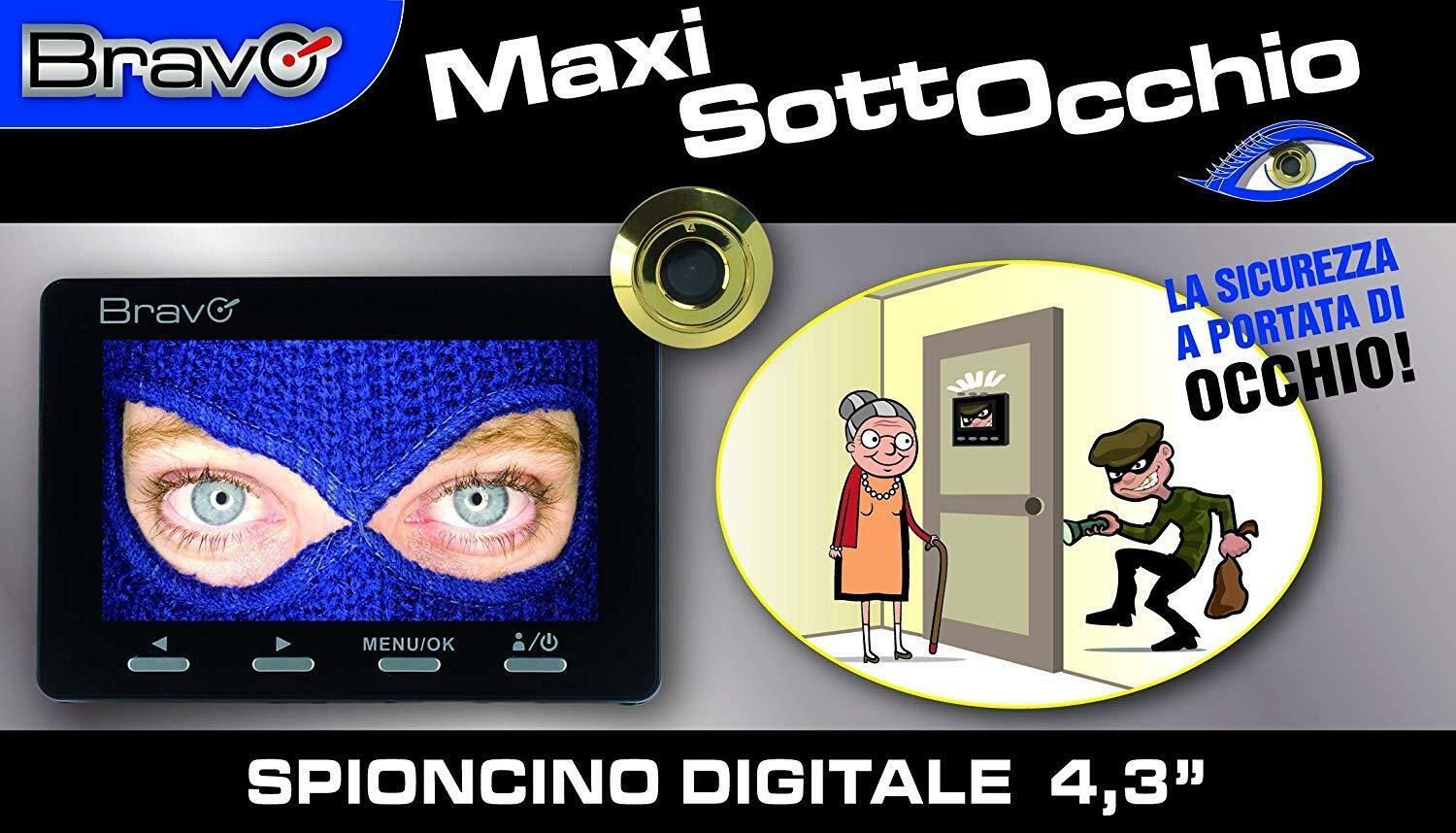 bravo bravo maxi sottocchio spioncino digitale elettronico con monitor lcd 4,3 pollici 92902903