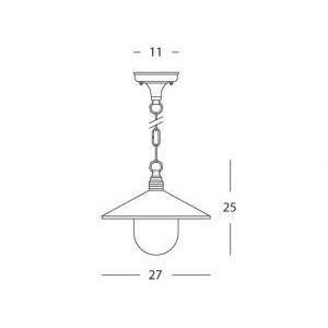 Illuminazione lampada sospensione in alluminio per esterno bianco mod. spectre 159/02
