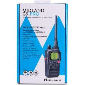 Ricetrasmittente dual band pmr446/lpd waterproof walkie talkie g9 pro c1385