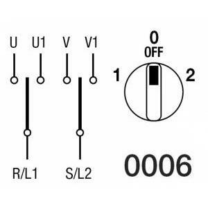 V2 commutatore linea bipolare 25a s2 1-0-2 cr0250006rt6