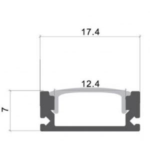 Profilo in alluminio per  led strip 6 mm l=2m - sovrap 5191