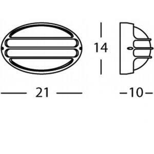 Plafoniera ovale piccola con griglia  linea garden illuminazione da esterno 633/72