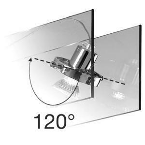 Plafoniera applique cromata e vetro trasparente gu10 28w dimmerabile da parete o soffitto 4600