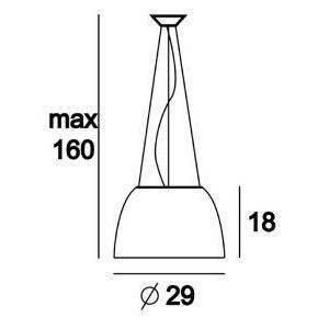 Lampada cupole' lampadario sospensione in vetro e alluminio  e27 116w  finitura alluminio6323