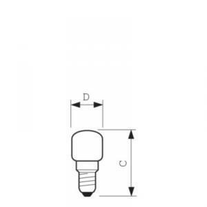 Lampada a incandescenza universale forma tubolare  lampada 15w per forno e14 tubolare per forni 15t22f