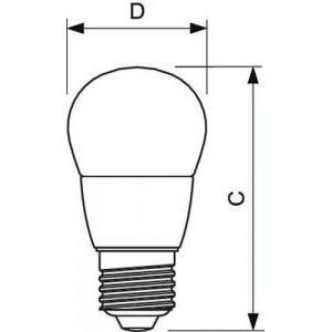 Lampada a led/multi led lampadina corepro led nd 5.5-40w e27 827 p45  white led corepro ledcandle  a+ corelus40