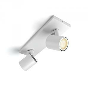 Lighting runner hue white ambience faretto led connesso 2 punti luce con dimmer switch attacco gu10 bianco 5309231p7