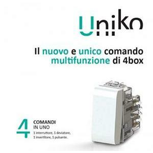 Uniko comando multifunzione compatibile bticino matix bianca 4b.am.cu