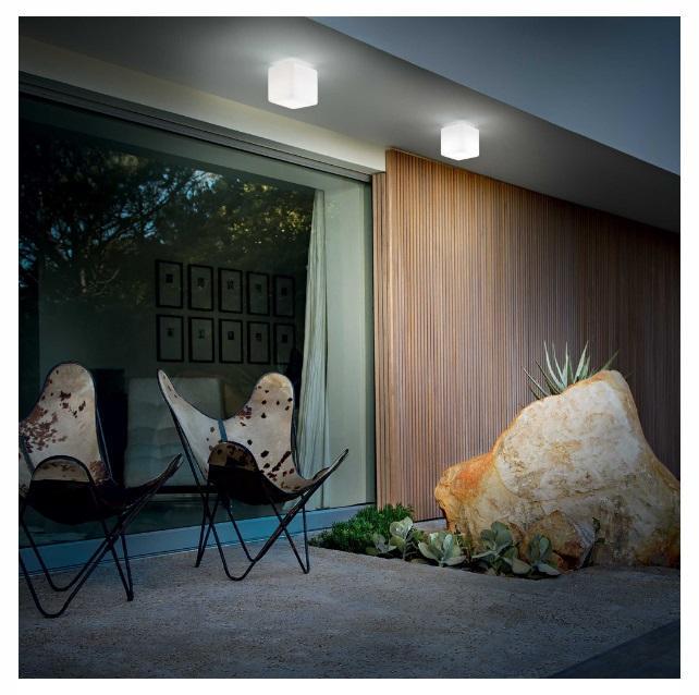 ideal lux ideal lux lampada mod. luna pl1 d20 lampada soffitto esterno e27 ip44 213194