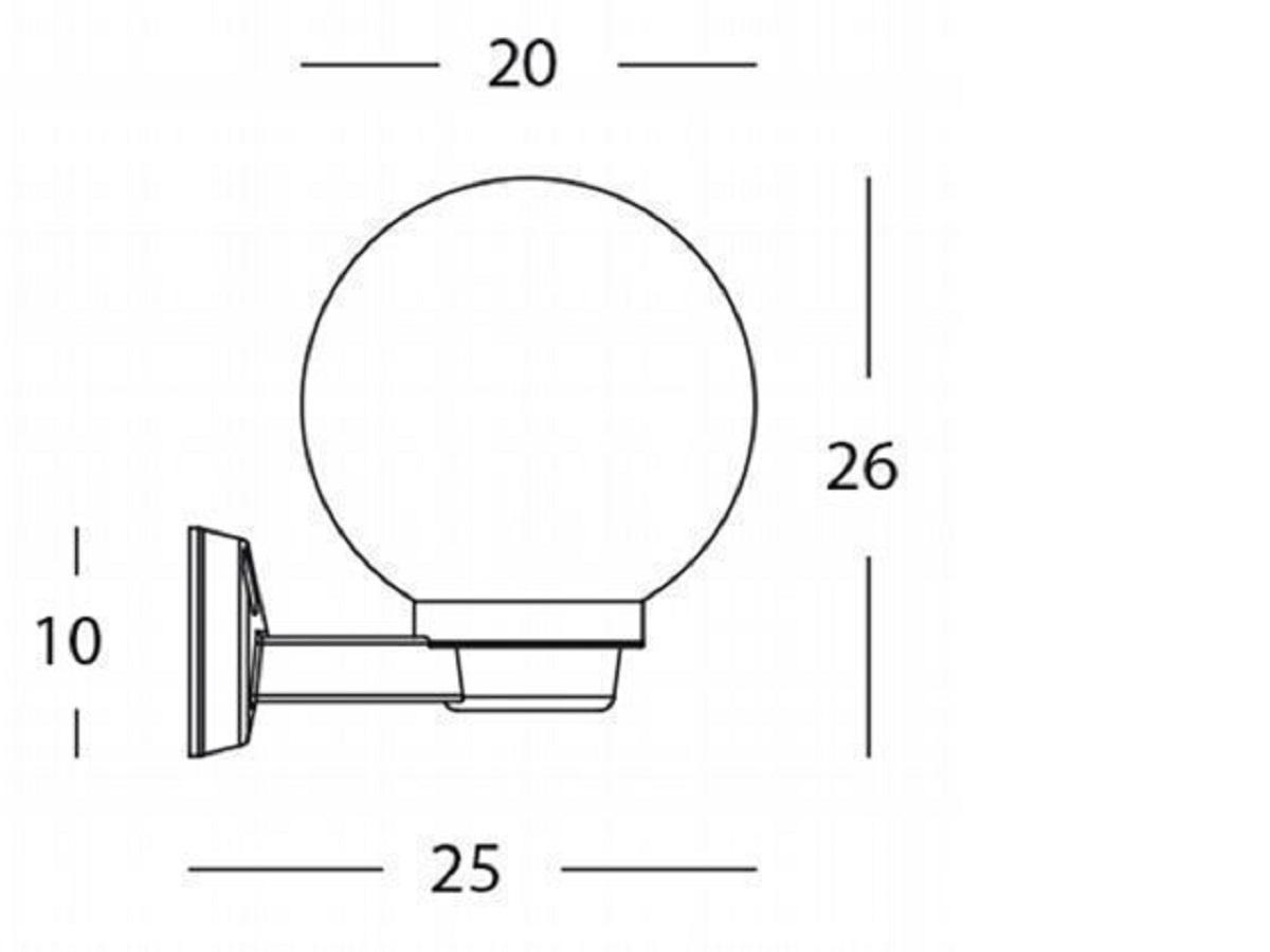 sovil sovil lampada applique sfera d.20 opale (globo) 361/06