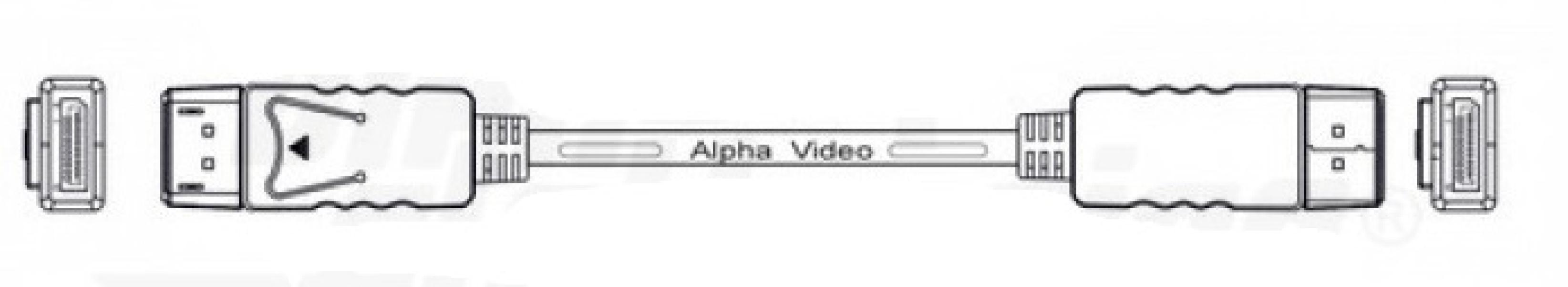 alpha elettronica alpha elettronica cavo displayport maschio/maschio 1.5mt nero 93-600/0015b