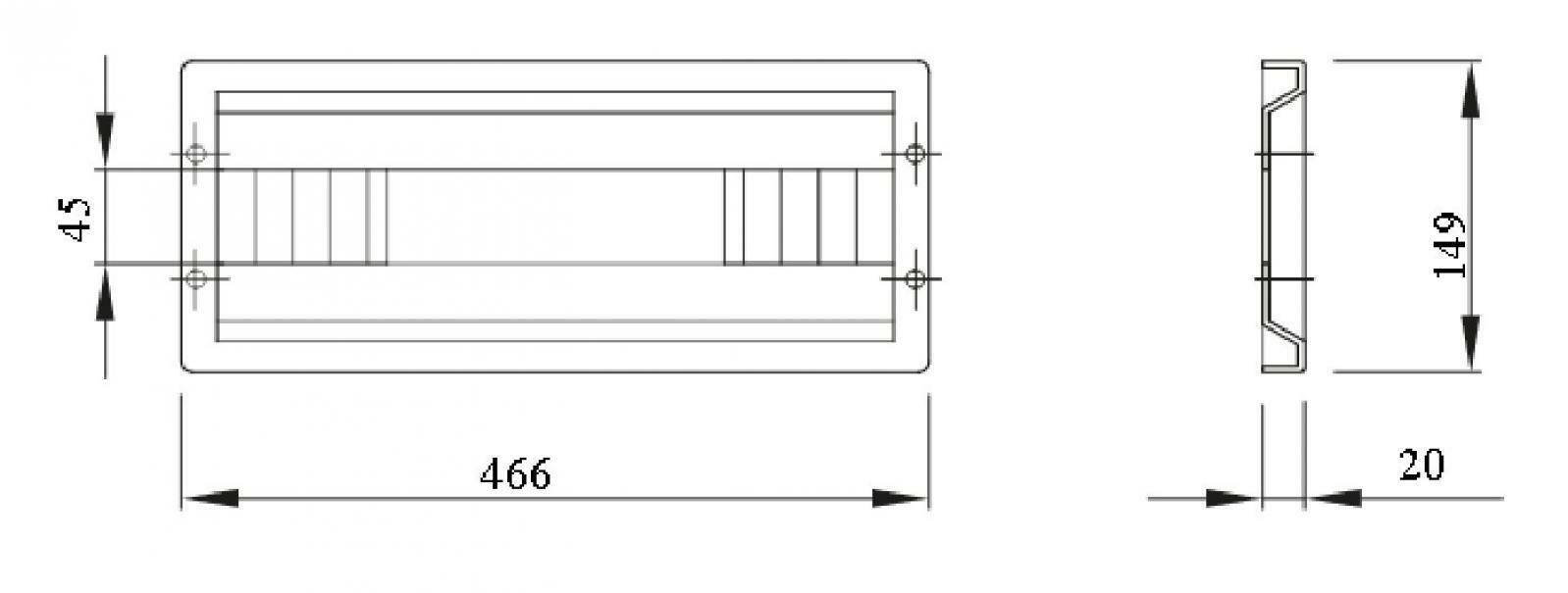 gewiss gewiss modulo pannello asolato completo di guida din h 1 515mm 24 moduli gw46422f