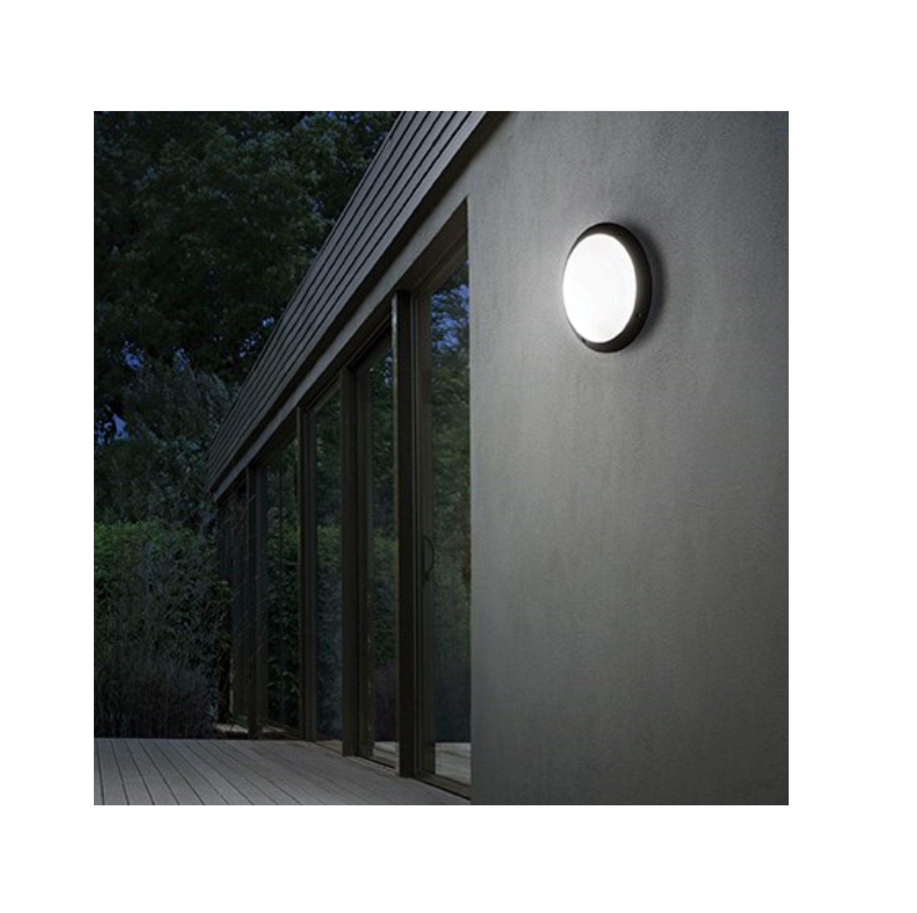 ideal lux ideal lux illuminazione da parete applique da esterno lucia ap1 nero 096674