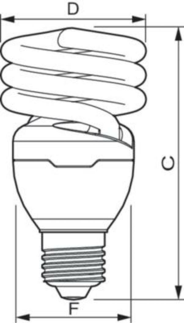 philips philips lampada fluorescente compatta con alimentatore integrato tornado spiral 23w ww e27 220-240v tornado t2 mtor12y23