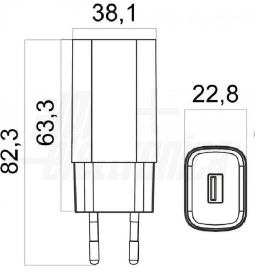 alpha elettronica alpha elettronica alimentatore switch.5v 2.1a 1xusb bianco