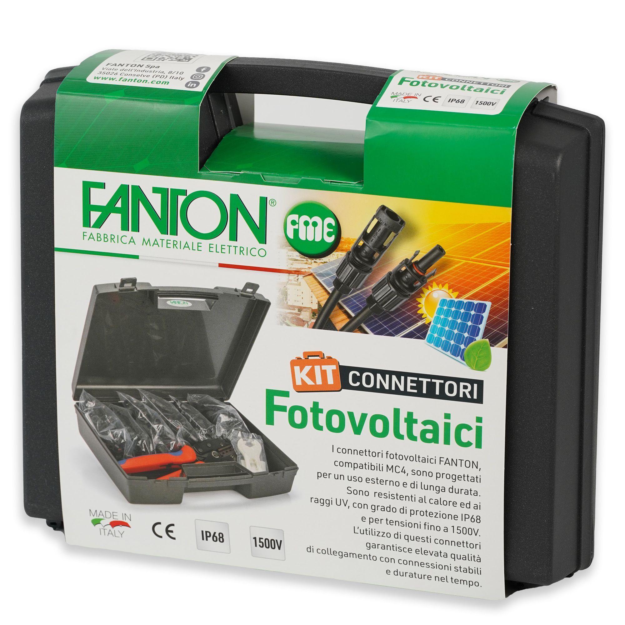 fanton s.p.a. fanton spa kit connettori fotovoltaici fm4 30maschi+30femmine + pinza + coppia chiavi valigetta kit fotovoltaico a99999