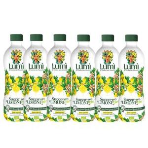 Succo di limone lumì bio 100% naturale 6 bottiglie da 1lt
