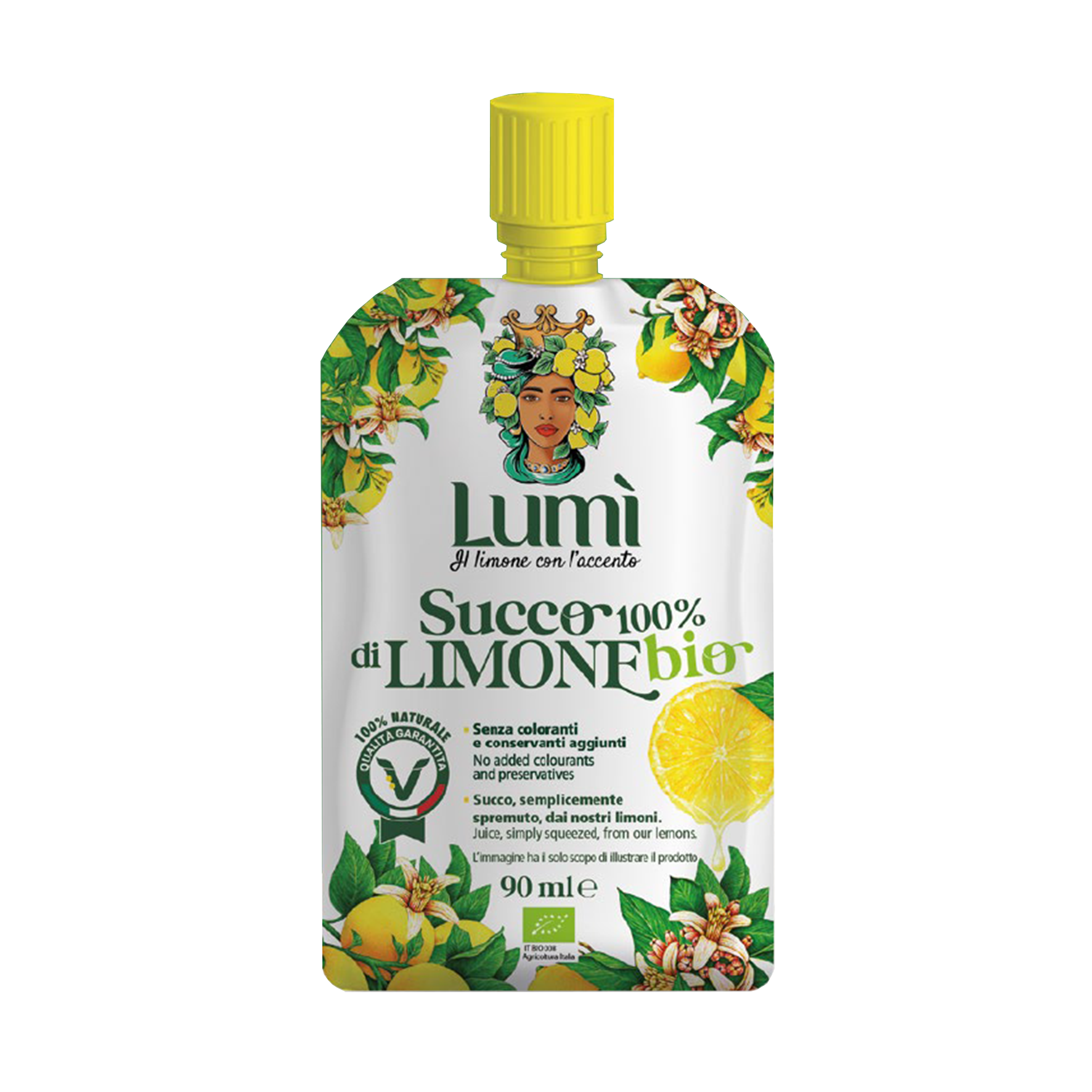 Succo di limone Lumi BIO 100% naturale in pouch da 90ml