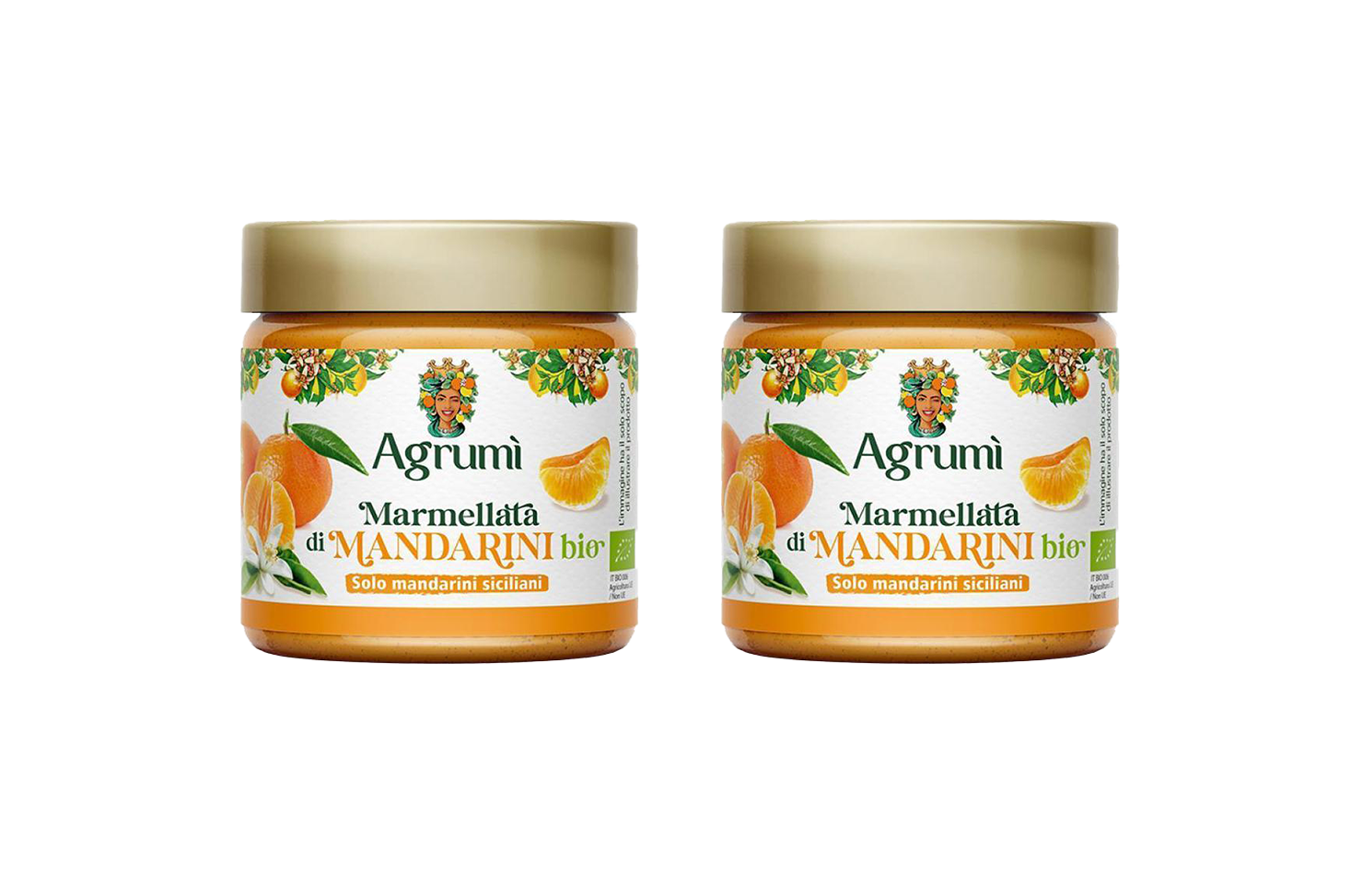 Marmellata di mandarini BIO Agrumi ricetta tradizionale vasetto 310gr x 2pz
