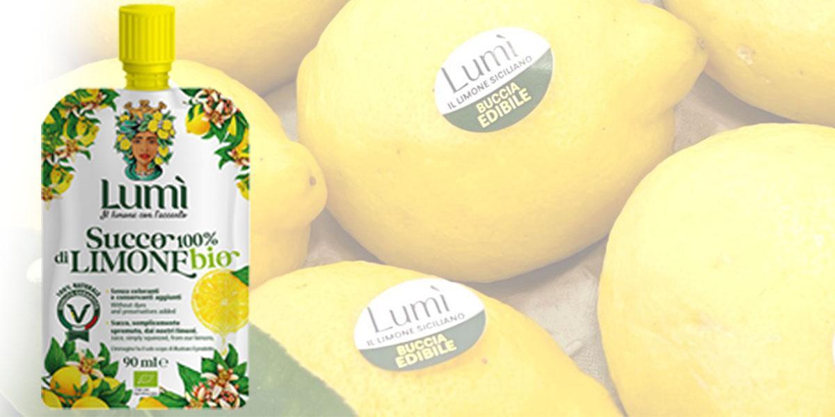 Succo di limone Lumi BIO 100% naturale in pouch da 90ml