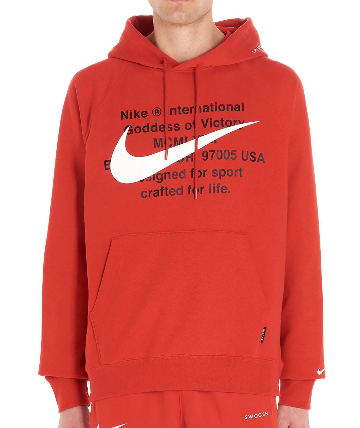 nike felpa rosso