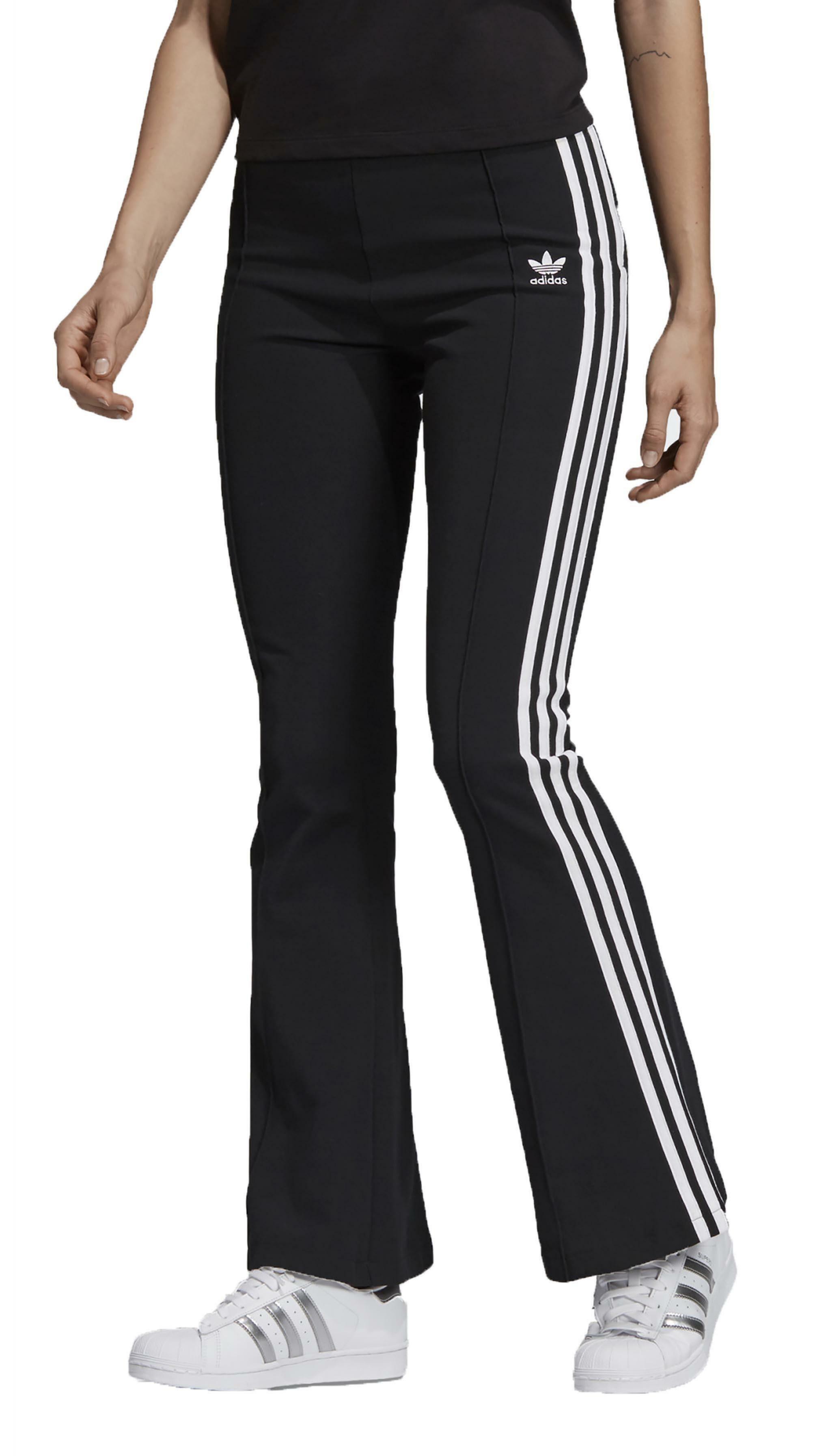 Adidas Flared Trackpant Pantaloni A Zampa Donna Neri DV2602 | eBay