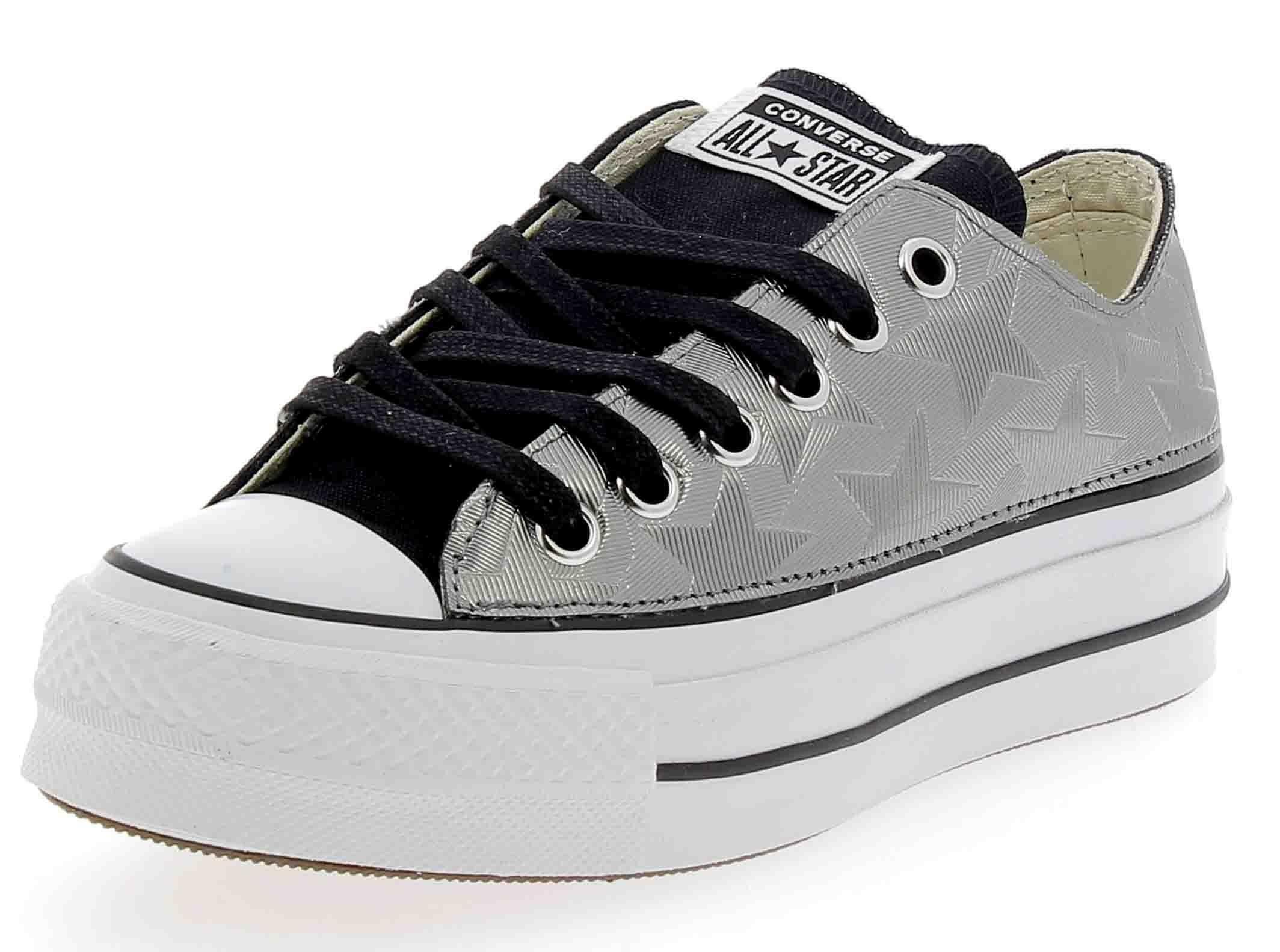 converse tennis argento