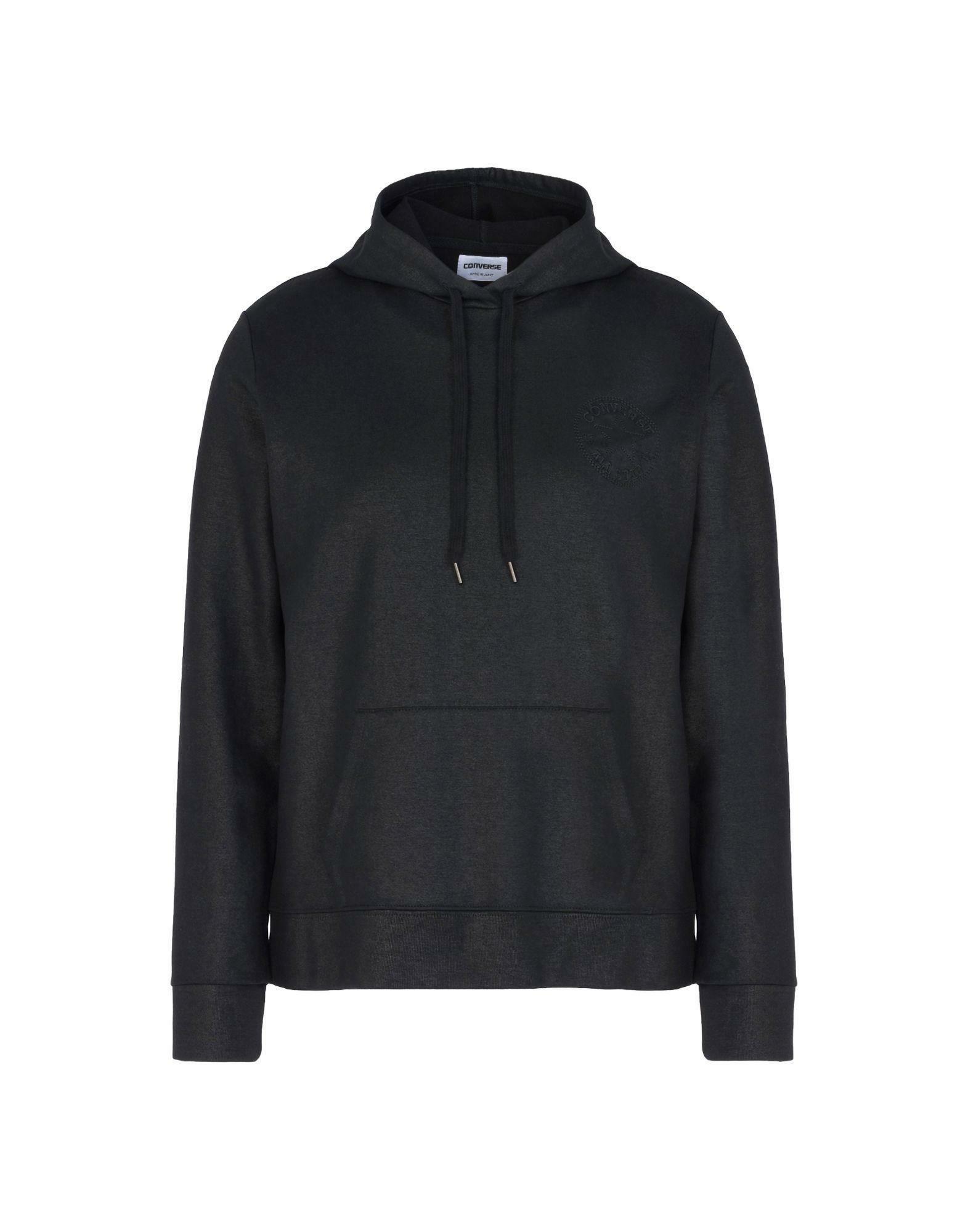 felpa nera converse donna