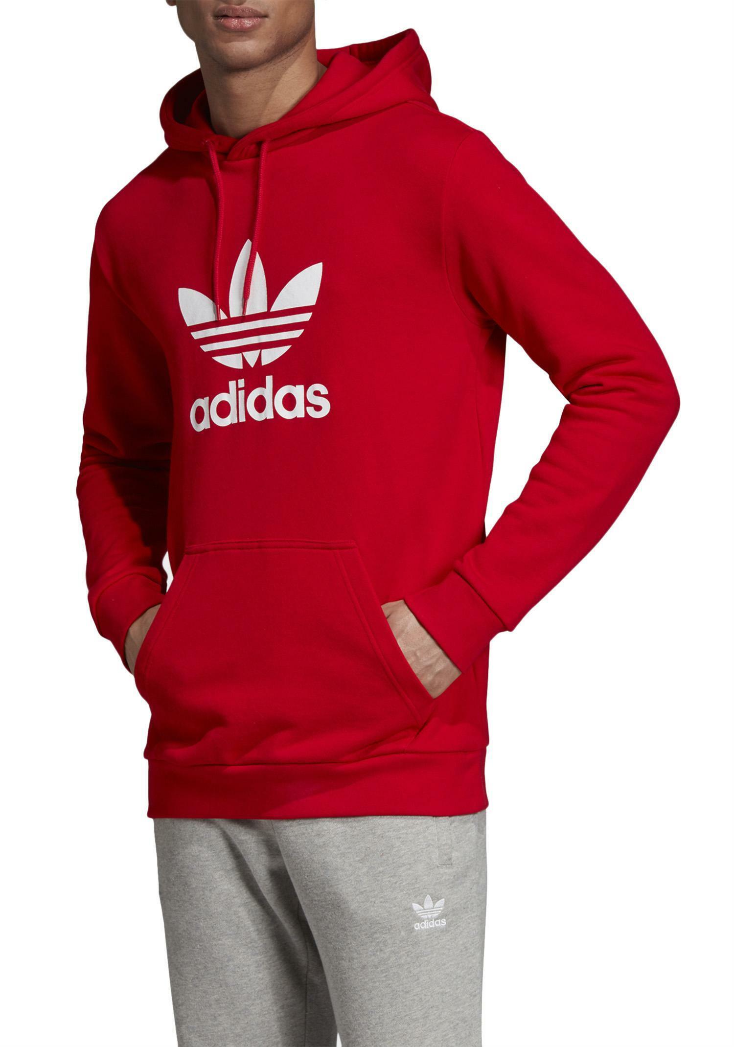 felpa adidas rossa con cappuccio