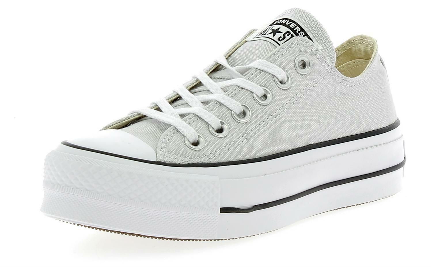 converse gris clair femme