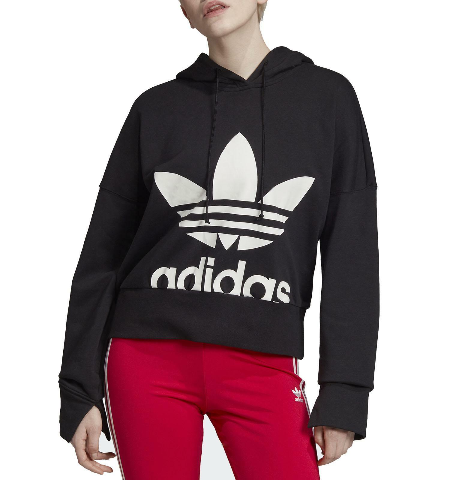 adidas cropped hoodie felpa donna