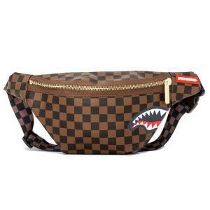 Sprayground shark in paris crossbody marsupio marrone 910b1664nsz