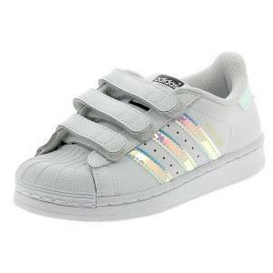Scarpe Bambino ADIDAS Sneakers con Strappi linea Superstar colore Bianco a  sconto