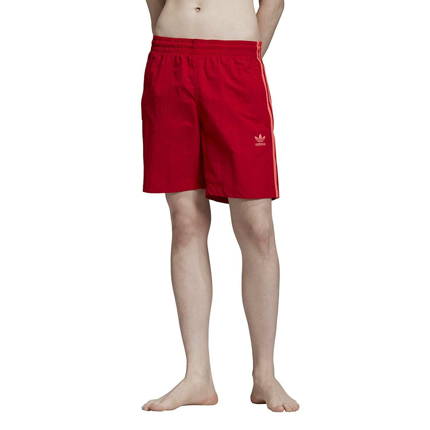 adidas adidas 3 stripes swim costume uomo rosso ej9696