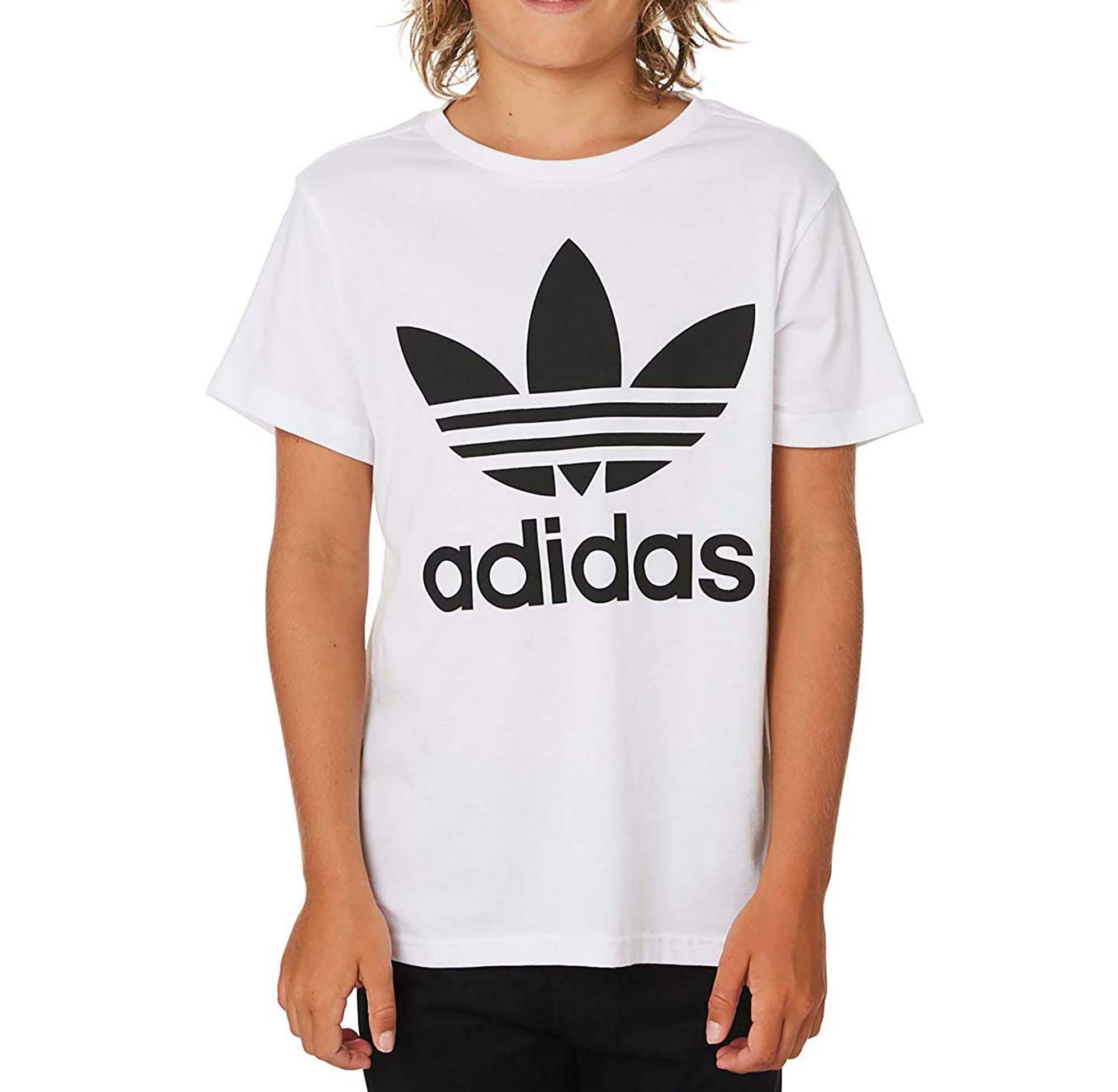 Adidas trefoil t-shirt bambino bianco dv2904