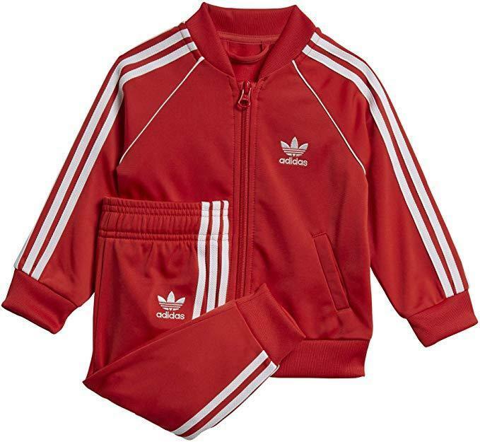 Adidas superstar suit tuta bambino rossa fm5585