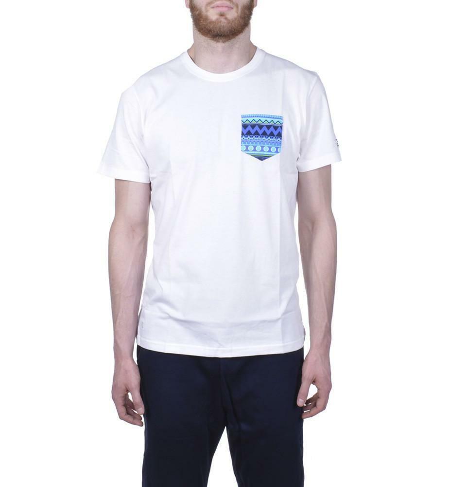 new era new era native pocket tee t-shirt uomo bianca