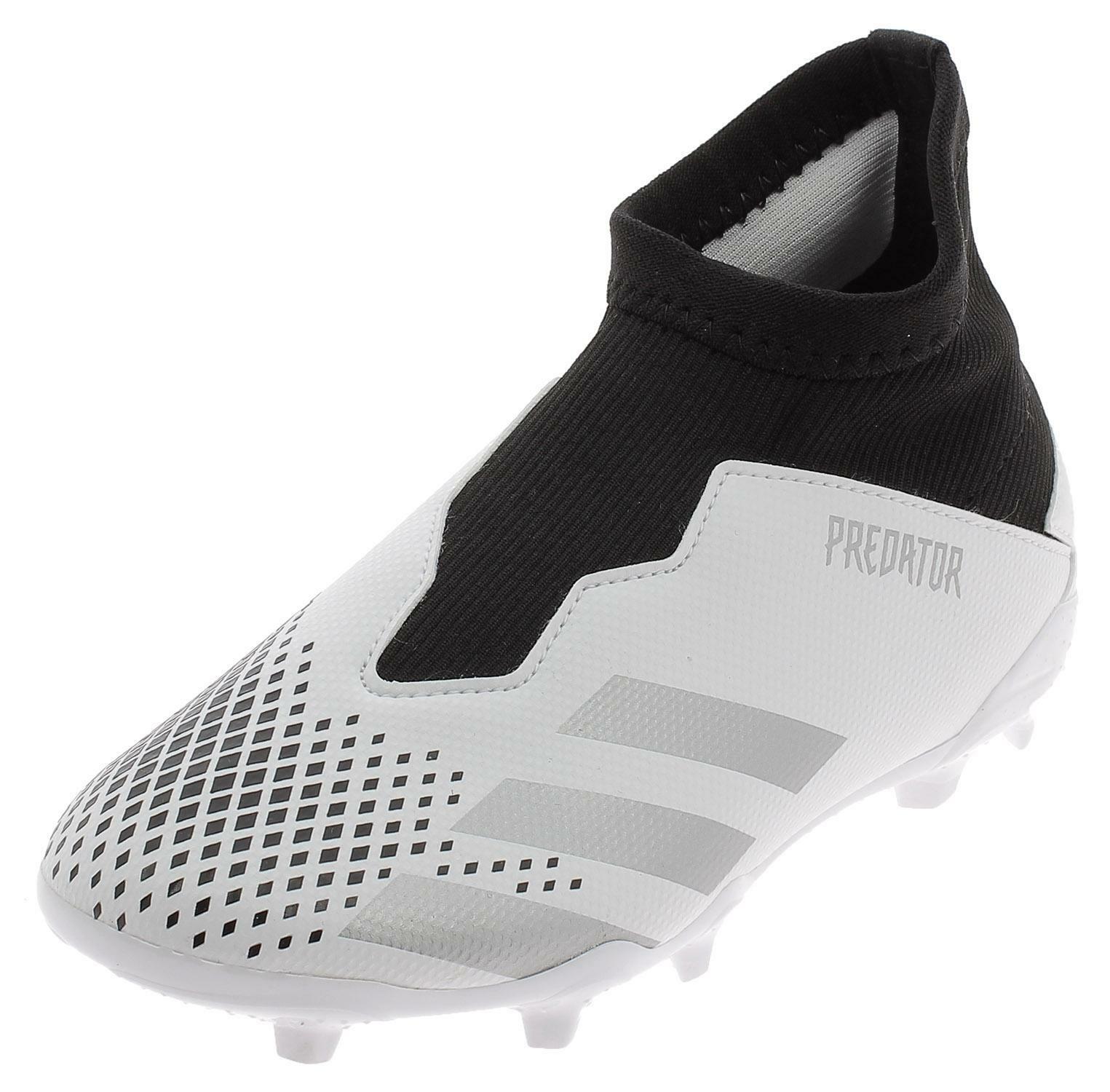 Adidas predator 20.3 ll fg j scarpini calcio bambino bianchi fw9212