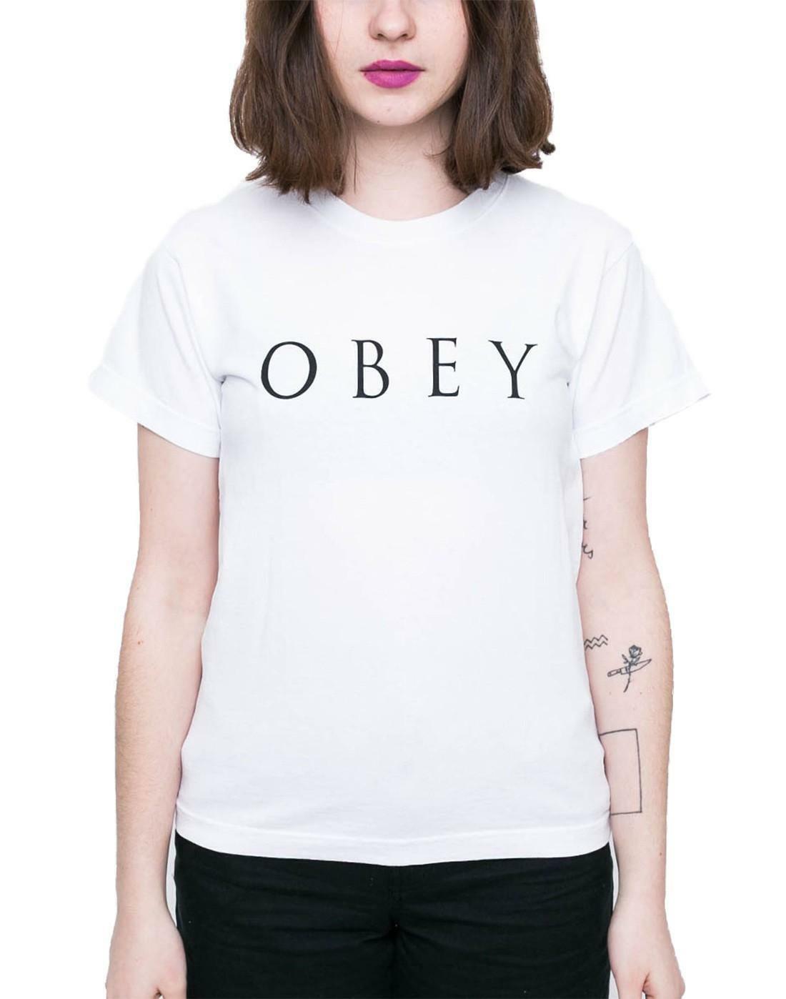 Obey novel t-shirt donna bianca 266851274wht