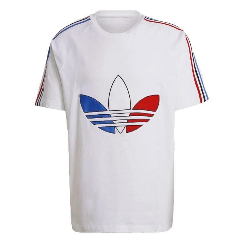 Adidas t-shirt adidas tricol tee 2 gq8921 uomo bianca