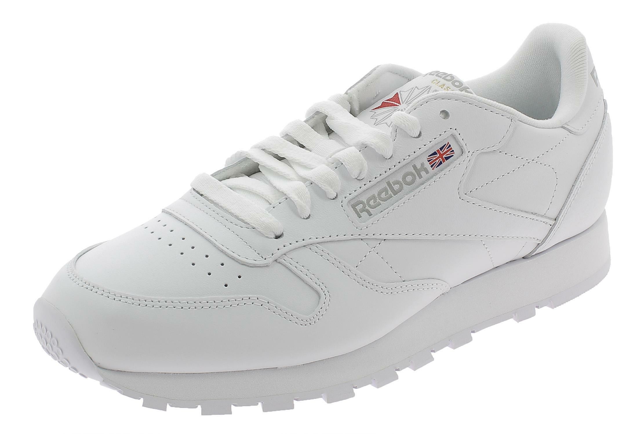 Scarpe sportive reebok cl lthr fv7459 uomo bianche