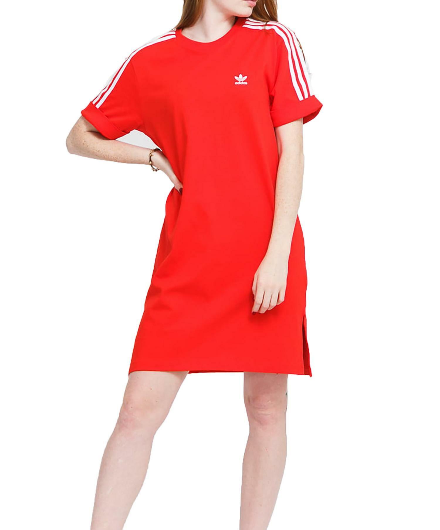 Donna Abiti da Abiti adidas Originals Tee Dress Red di adidas Originals 