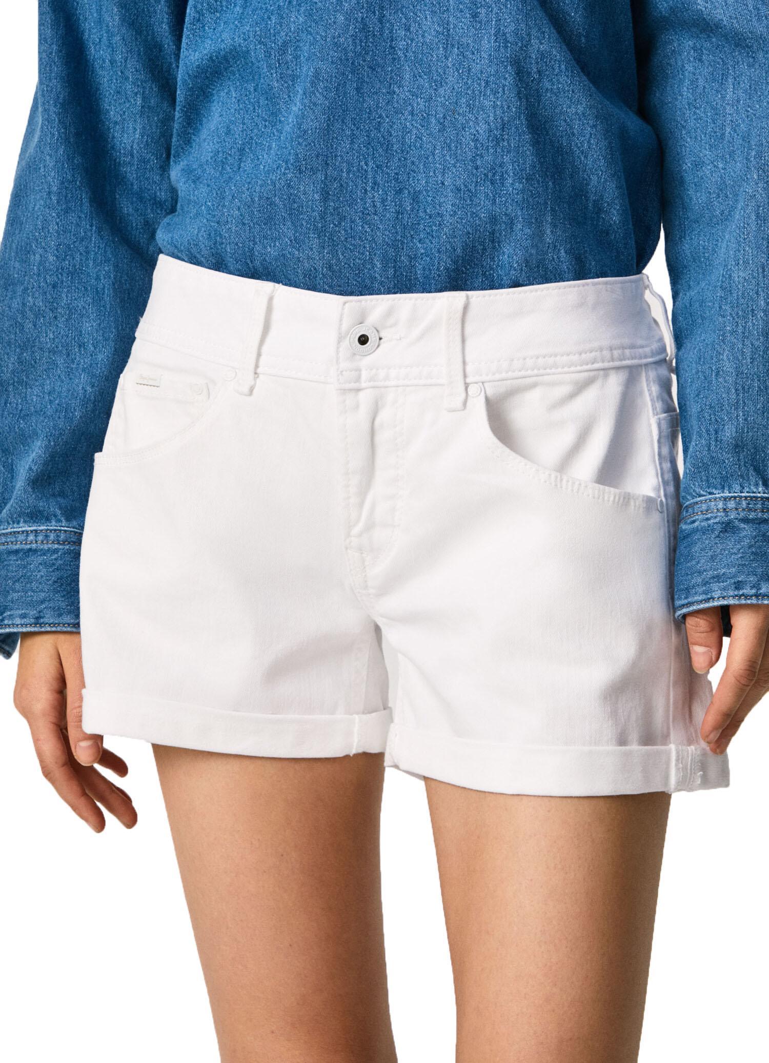 Pepe jeans pantaloncini pepe jeans pl801002ta8 donna bianchi