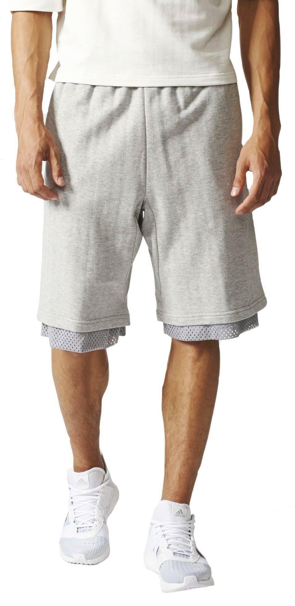 Adidas winner stay short pantaloncini grigi uomo