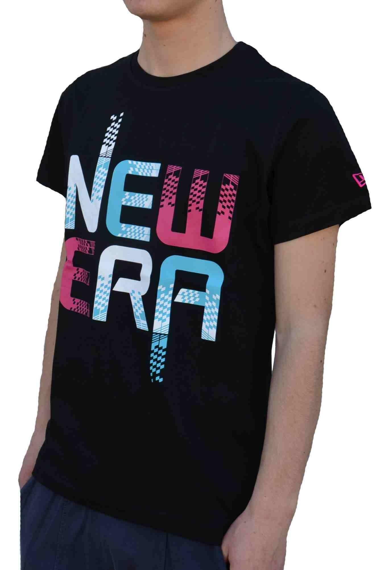 new era new era pixel speed t-shirt uomo nera