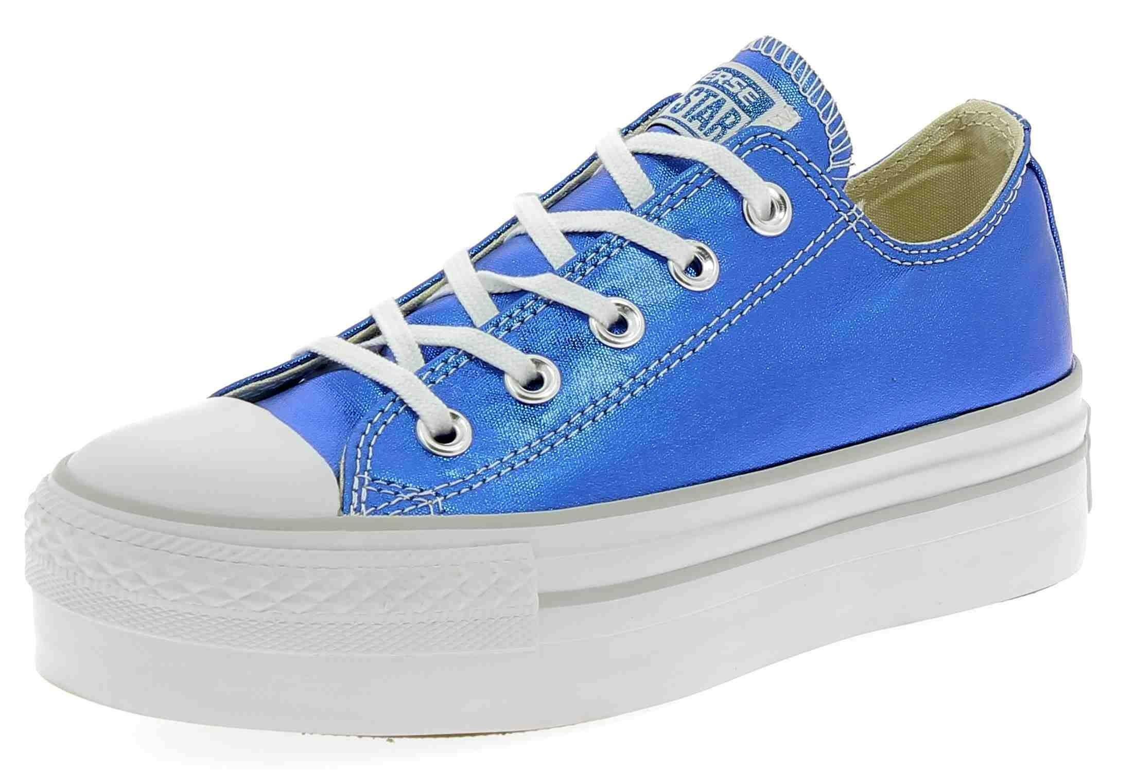 converse converse platform ox scarpe donna blu elettrico
