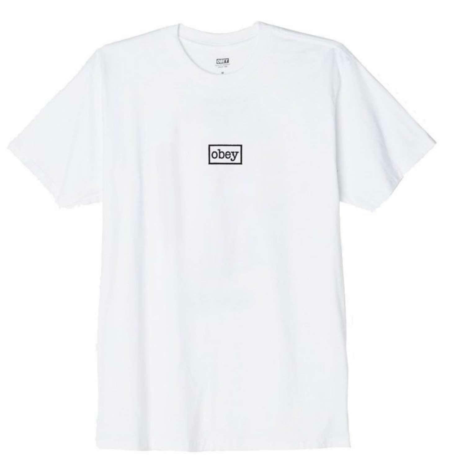 obey obey typewritter t-shirt uomo bianca 163081657