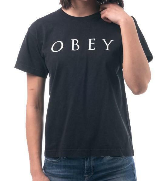 obey obey novel t-shirt donna nera 266851274blk