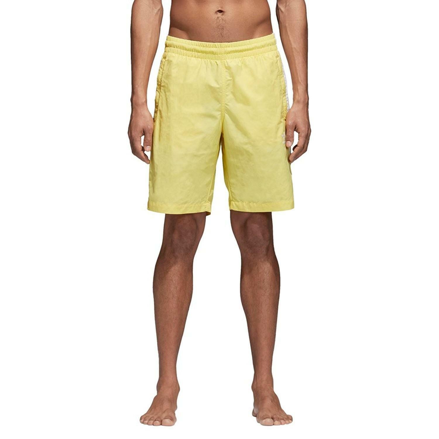 adidas adidas 3 stripes swim costume uomo giallo