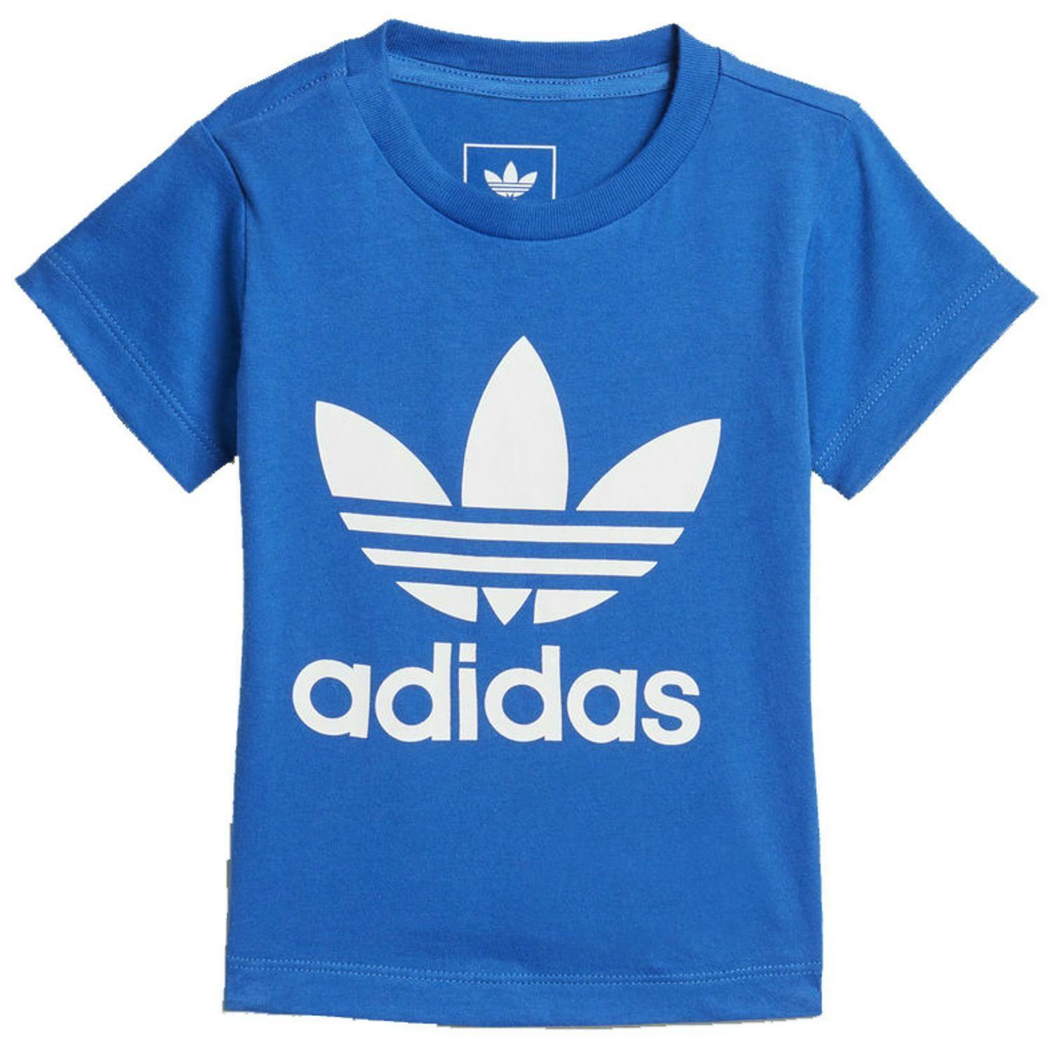 adidas adidas originals trefoil t-shirt bambino blu